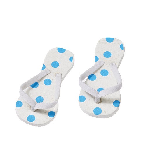 Mini Flip Flops - blau gepunktet - 4,5 cm - 2 Paar