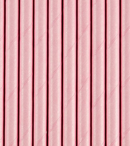 Papierstrohhalme - rosa - 10 Stück