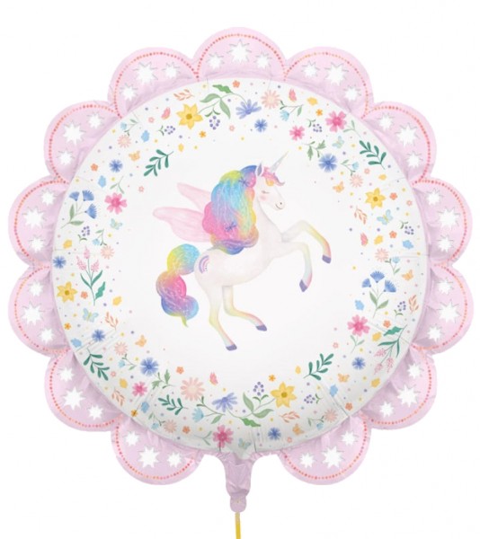 Großer Folienballon "Flower Unicorn" - 78 cm