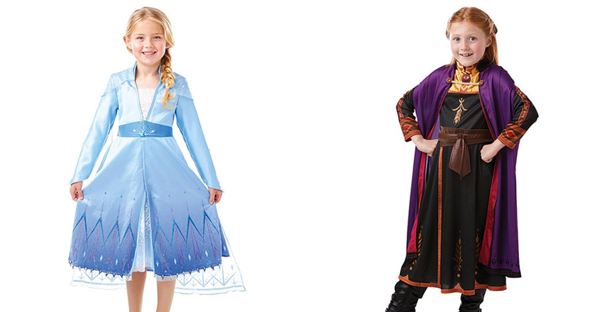 Mit Kostümen für Kinder verwandeln sich die Kids sofort in Anna und Elsa aus "Die Eiskönigin"