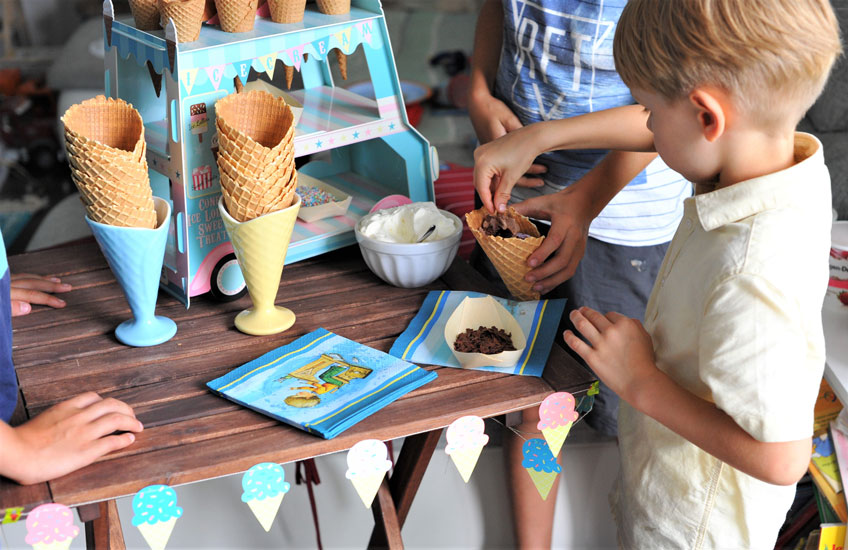 Der Eisstand ist ein Hit zur Einschulung und zum Kindergeburtstag