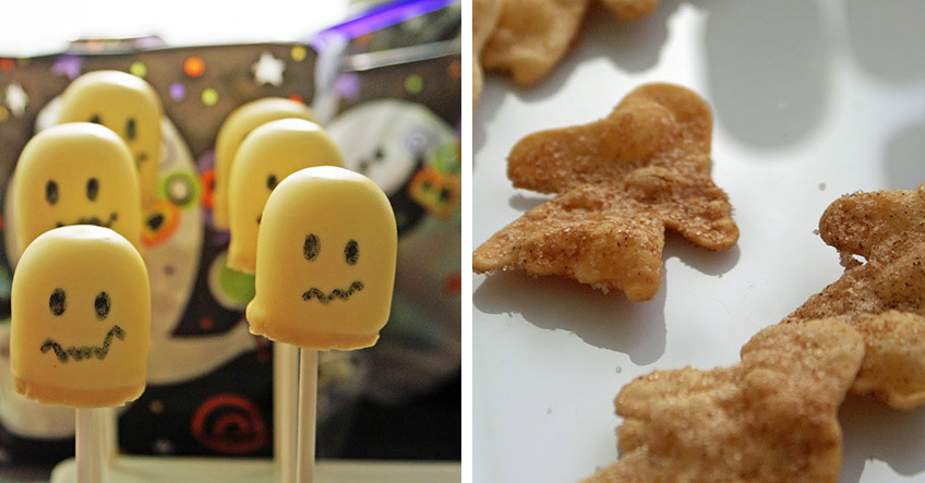 Kinder-Halloween mit Schaumkussgeistern und Gespenster-Chips (c) bunt-lecker.kreativ