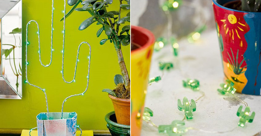 Kaktus-LED-Deko - die kann den ganzen Sommer hängen bleiben!