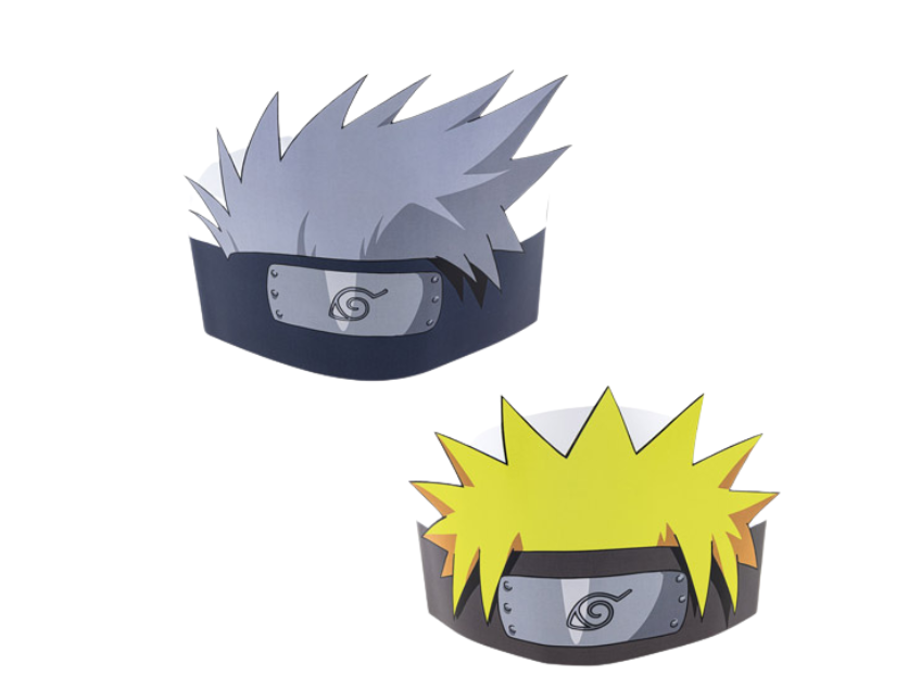 Stirnbänder aus Papier verwandeln die Kids blitzschnell in Naruto oder Kakashi