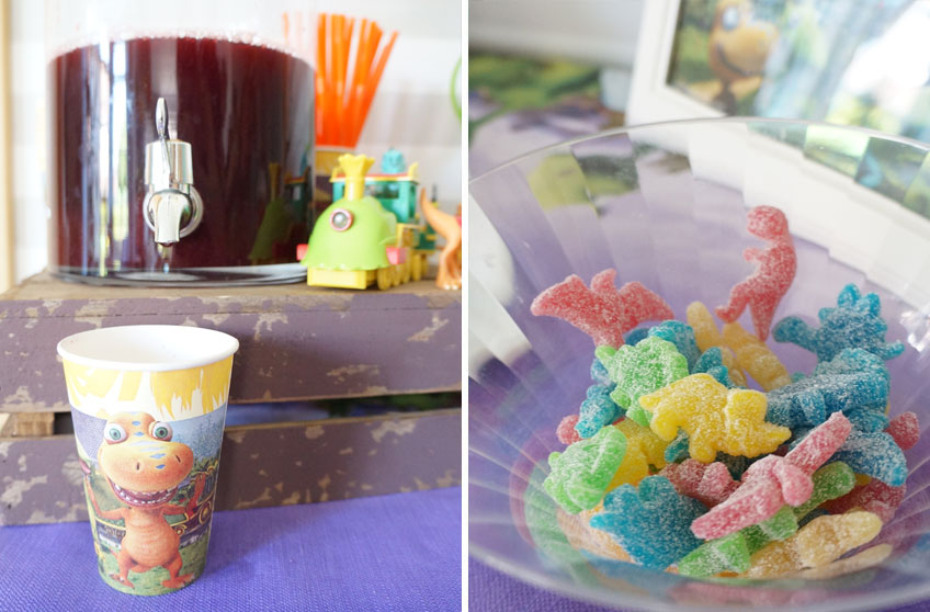 Trolli Dinosaurier Gummibären für den Kindergeburtstags Sweet Table