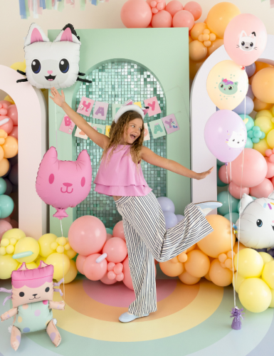 Lizenzierte Gabby's Dollhouse Ballons in mit Originalcharakteren aus der Kinderserie