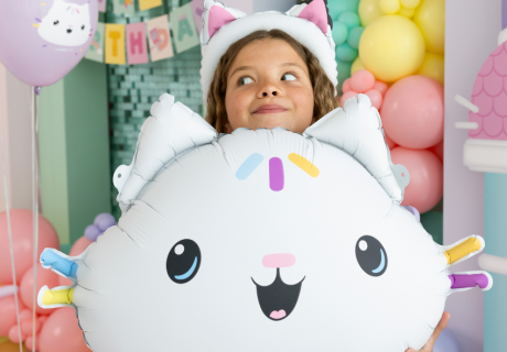 Charakter-Ballon zu Cakey Cat aus der Kinderserie Gabby's Dollhouse